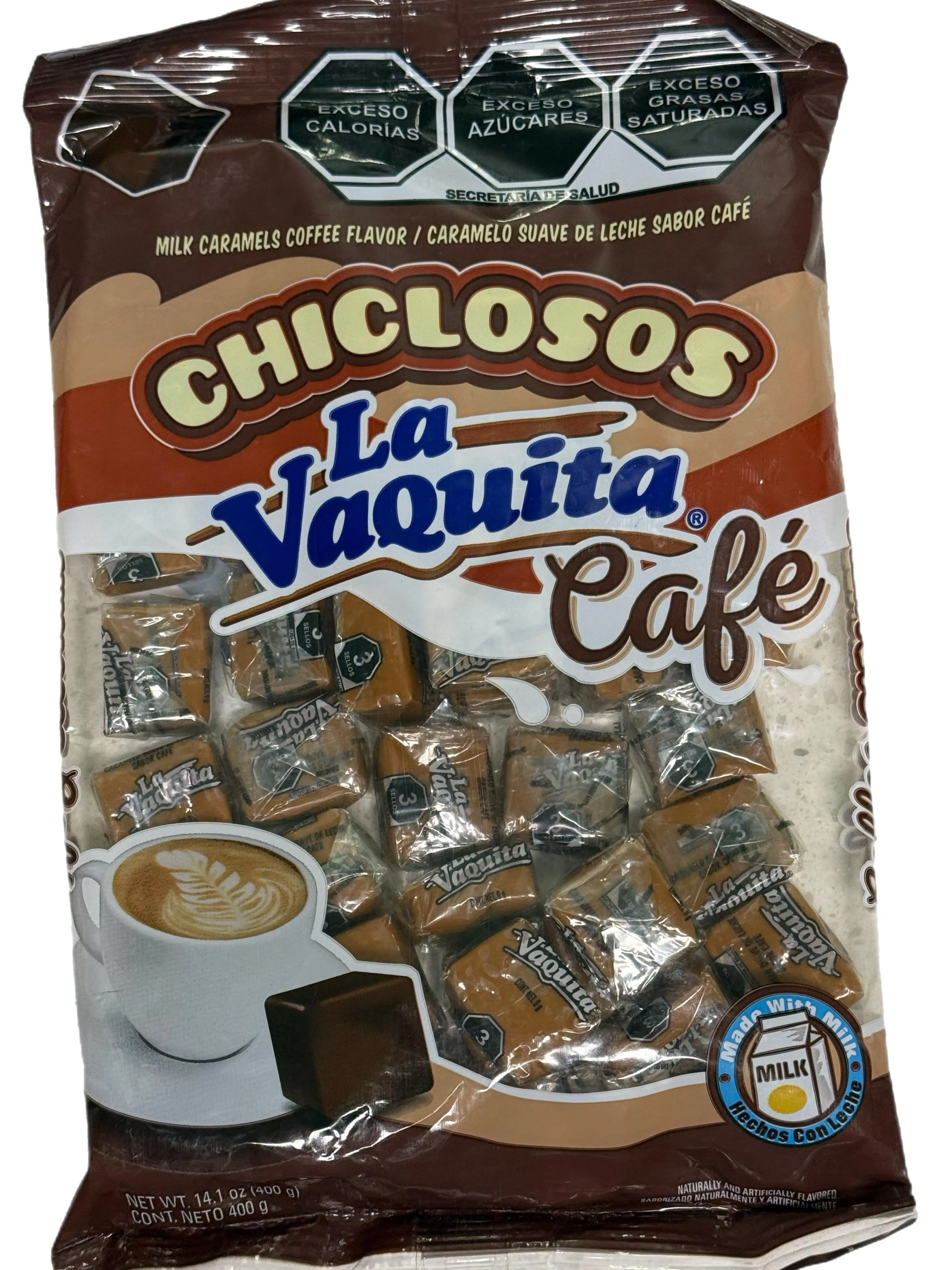 La Vaquita Chiclosos Café – Mexican Coffee Flavor Milk Caramels – 14.1 oz (400 g)