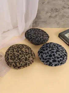 Fashion Leopard Print Beret, Casual Outdoor Painter Hat for Women, Vintage All-match Autumn Winter Fashion Accessories for Daily Life