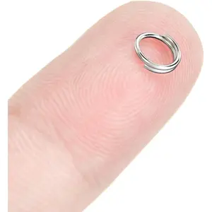 100PCS Small Key Rings Stainless Steel Split Rings mini Metal Ring Functions on connectors for or Jewelry Making and Keychain Rins(0.24 inches, Silver)
