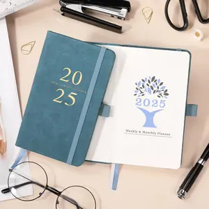 2025 Pocket Planner/Calendar, Elastic Bound, Agenda Planner, Green