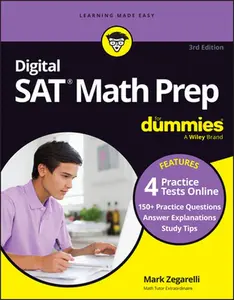 USED-Digital SAT Math Prep for Dummies: Book + 4 Practice Tests Online, Updated for the New Digital Format by Zegarelli, Mark (Paperback)