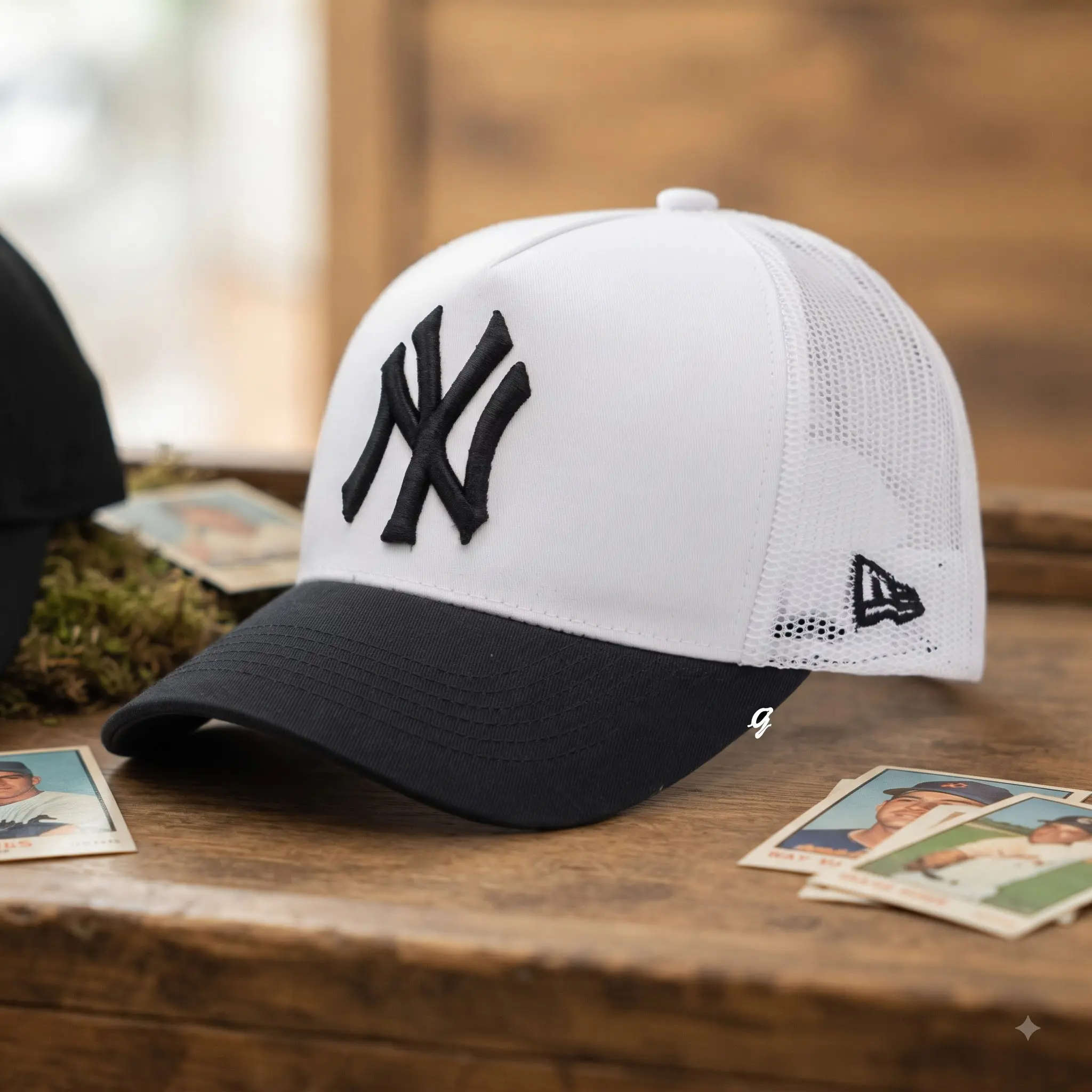 NY Embroidered Trucker Baseball Cap - Breathable Mesh Snapback Hat for Men & Women, Curved Brim Lightweight Outdoor Everyday Wear