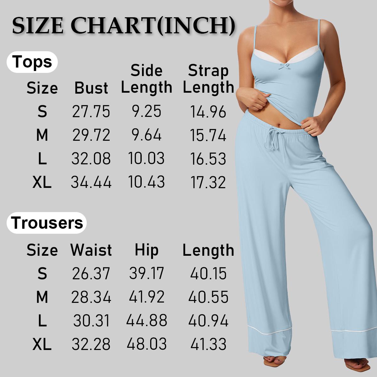 OQQ-Nine cents Women's Camisole Wide-Leg Pants Pajama Set, Soft Modal Gentle Comfortable Loungewear Sleepwear for Ladies