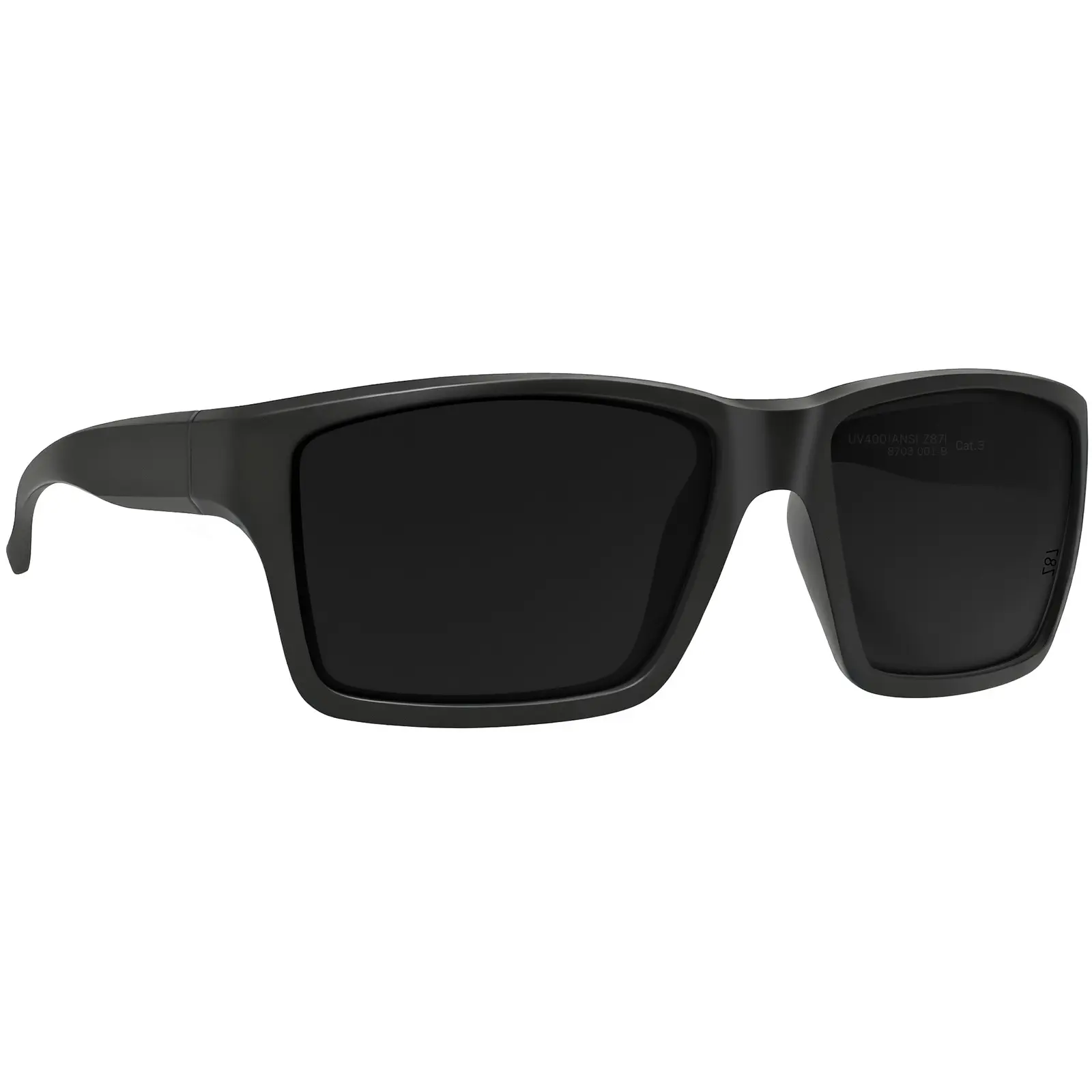 Male Rectangle Sunglasses for Large Heads, XL Full-Rim TR90 Frame, Ultralight Z87-Rated UV400 Polycarbonate (PC) Lenses