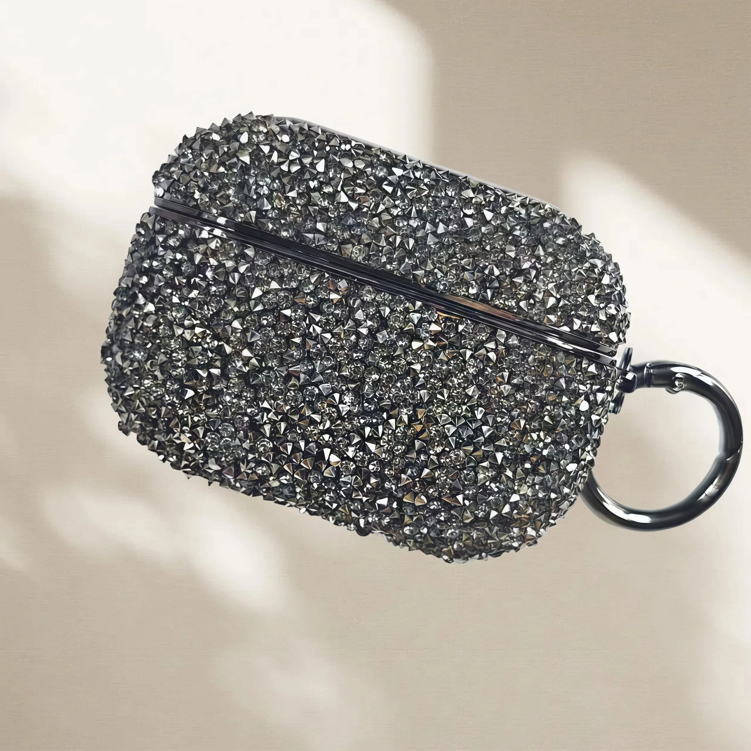 Diamond Bling Rhinestone Hard Case for AirPods Pro 2 – Sparkle Protective Cover with Keychain, Compatible with AirPods 3/4/Pro/Pro2, Viral Glitter Aesthetic Gift