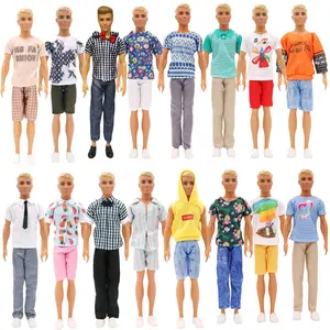 Random 11-Piece Set Kids' Holiday Gift, 30cm Tall Ken Doll Toy Clothes & Accessories Doll Clothing Set, No Doll Included, Perfect for Dress-Up Play