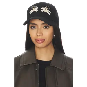 Understated Leather x REVOLVE Logo Embroidered Baseball Hat in Black