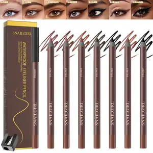 Snailgirl Colored Eyeliner Pencil Waterproof Smudge Proof Smooth Sharpenable in Multiple Shades for Daily & Special Occasions