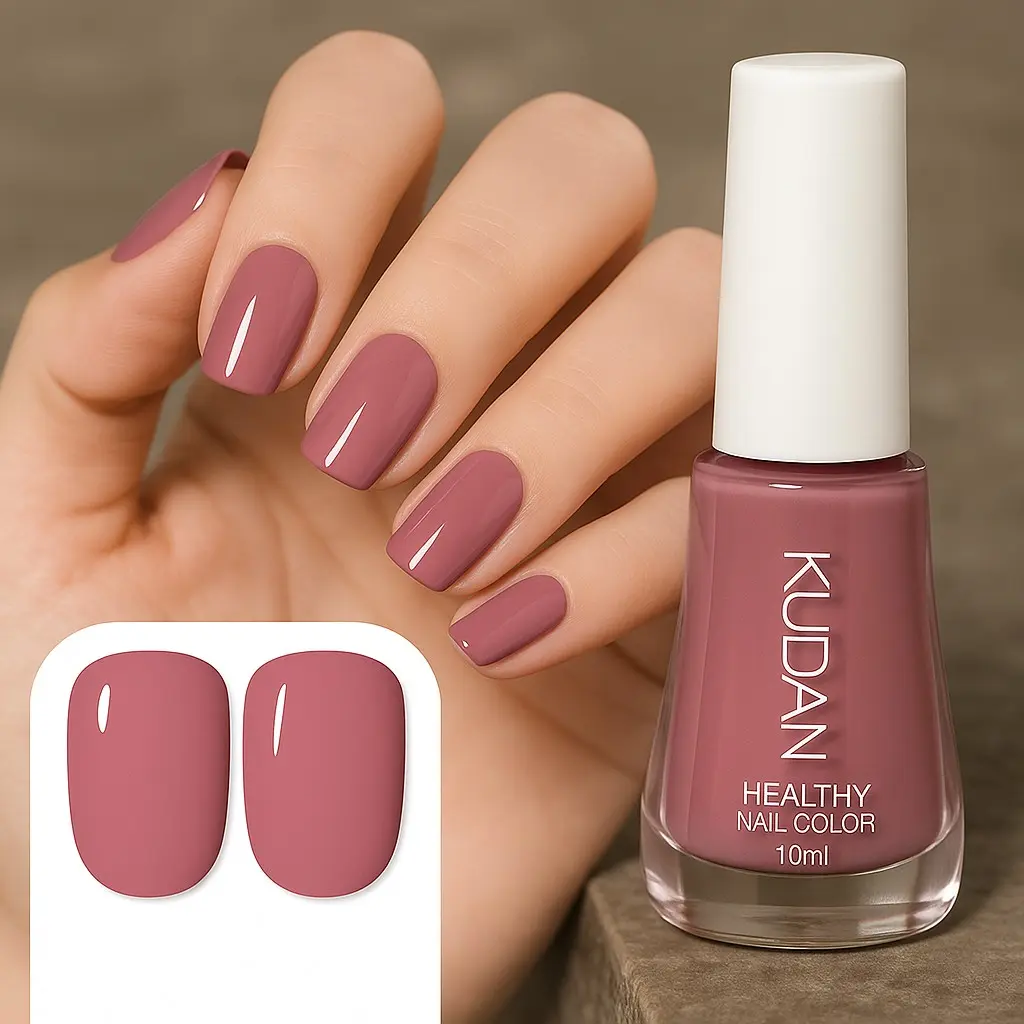 Nude pink Water-Based Nail Polish, 2 PCS 10ML/0.35oz, No UV Lamp, Quick Dry, Long-Lasting Gloss, Glossy Finish Nails, Ideal for Salon and DIY Nails