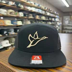 7 Panel Black Hat - Khaki Icon