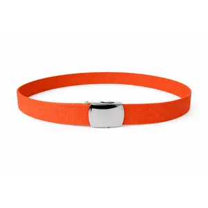 Canvas Web Belt with Auto Buckle | Orange/Blue Color Options | Adjustable