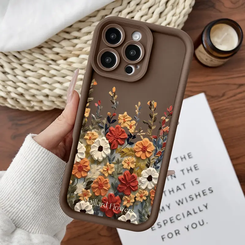 Softcase for iPhone11/12/13/14/15/16/promax/x/xs/xr/xsmax CaseVibrant floral arrangement Anti-Fall Shockproof Protective Slim Cover, Flower, Accessories, Smartphone