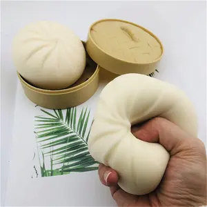 Stress Relief Toy Decompression Sensory Fidget Toy Unzip Toy Steamed Stuffed Bun Simulation Fidget Toy Set