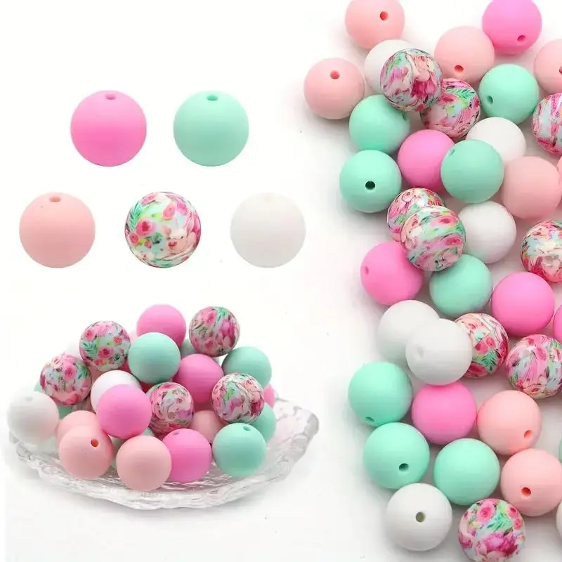 Creative DIY Handmade Colorful Round Beads, 50pcs/set DIY Materials For Decoration & Jewelry Making