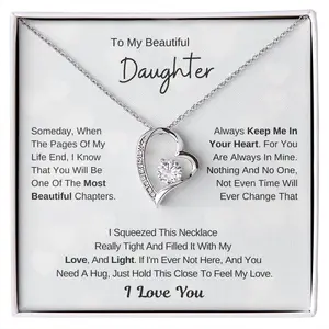 To my beautiful daughter -you are the most beautiful chapters of my life forever love necklace gift