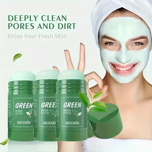 Tea Deep Cleansing Green Mask Stick, Moisturizing & Nourishing, Suitable for All Skin Types, Easy to Clean, Effective Pore Care