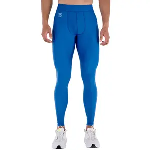Kapow Meggings Admiral Blue Men’s Leggings Activewear with Removable Crotch Pad | Gym, Running, Cycling, Yoga & Festival