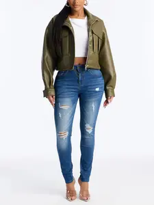 High Drive Ripped Skinny Jeans - Dark Wash