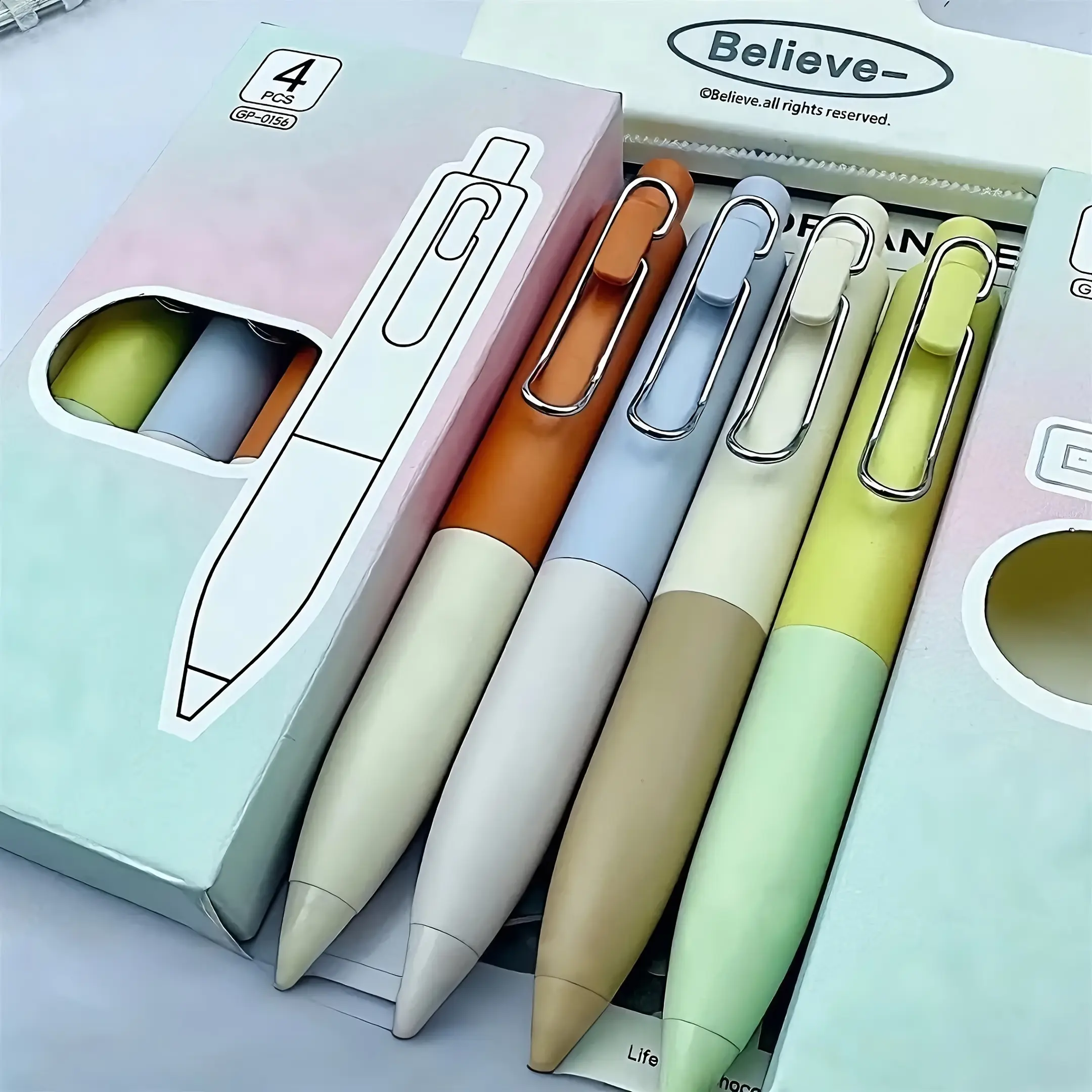 4 pcs box Chubby Mini Pocket Pen 0.5 cute ST brush head high quality quick drying new style