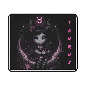 Taurus Energy Meets Dark Celestial Aesthetic Non-Slip Gaming Mouse Pad