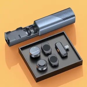 Premium Wireless Lavalier Microphone Magnetic Clip-on for Phone for Live Stream Vlog Interview Noise Reduction Mic