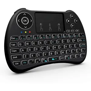 (Backlit Version) H9+ Mini Keyboard,2.4GHz  Mini Handheld  TV Remote Keyboard with Touchpad for PC,Raspberry Pi 2, Pad,  TV, Android TV Box, Windows 7 8 10(Not Suport )