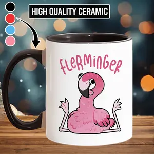 Flerminger Funny Coffee Mug Derby Flamingo Ceramic Mug - scs13578