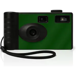 Screen Free Digital Camera | Four Built in Filters | Rechargeable, 8mp, Lightweight, Focus-Free, Auto-Flash, Easy-to-Use, , Retro Film-Style Photos (Forest Green)