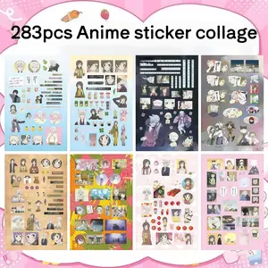 283 Anime Character PVC Waterproof Stickers, Car Water Cup Luggage Phone Laptop Automotive Decals, Decal For Cars, Hot Manga Characters Sticker Set