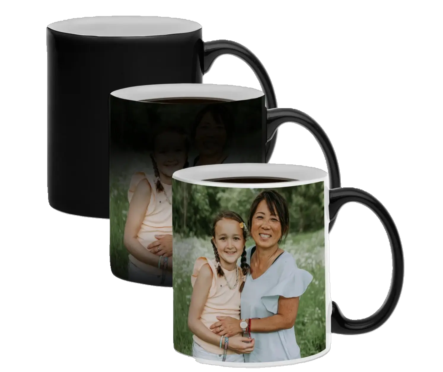 Custom Magic Cup with Photo, Custom Mug Color Changing, Heat Activated Mug Black to White Mug Drinkware Washable Ceramic blushing ballerina