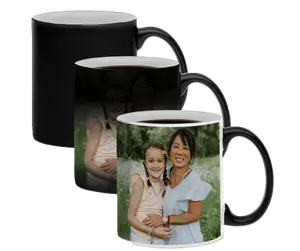 Custom Magic Cup with Photo, Custom Mug Color Changing, Heat Activated Mug Black to White Mug Drinkware Washable Ceramic blushing ballerina