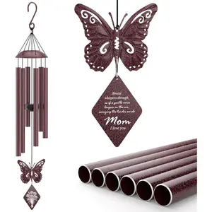 Butterfly Wind Chime,  Mom  Wind Chimes, Birthday Gifts Present for Mom Mother from Daughter Son,  Gifts Ideas for Christmas Birthday Mother's Day, 36'' Deep Tone Windchime