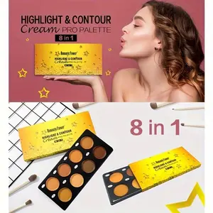 8 Color Matte Finish Concealer Palette, 1 Count Waterproof Concealer Makeup Palette, Professional Face Makeup Product for Women & Girls