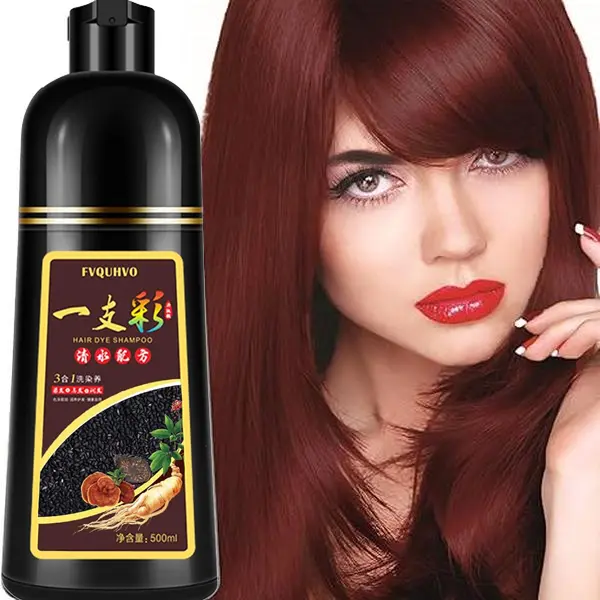 instant 3-in-1 Red Wine Hair Dye Shampoo | Instant grey Coverage | Long-Lasting & Safe |  Perfect for Dark Hair ‍️type haircare Hair Color Shampoo