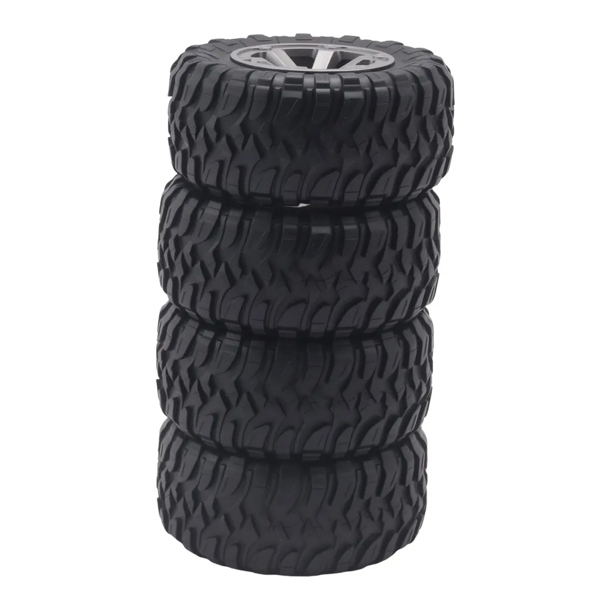 High Quality 73mm Big Rubber Wheel Tire RC Car Upgrade Parts & Accessories, 42mm Inner Diameter, Compatible with WPL C14, C24, B24, B36, MN D90, MN-90, MN99S, FY003, FY004