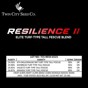 Twin City Seed Resilience II Turf Type Tall Fescue Blend