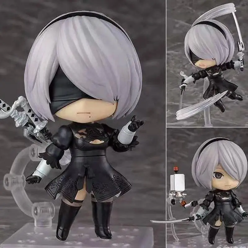 【In Stock】Nendoroid 1475 Yorha No 2b Nier Automata Chibi Action Figure Collectible Model For Anime Collectors Desktop Display
