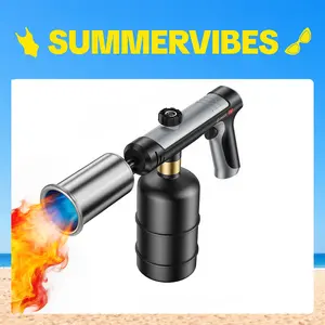 【SummerVibes】SUNCOZE Propane Torch (Tank Not Included) with One-Touch Max Fire and Safety Lock, Kitchen Torch for searing Steak, Adjustable Flame Gas Torch, Campfire, Craft Ideas, BBQ, Weed Killer, Snow Melting