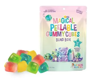 Sophiepops & Gumdrops Magical Peelable Gummy Cubes Blind Box, Individually Wrapped, Gummy Fruit Snack, Peeling Candy for Kids and Adults, Fat, Nut & Gluten Free Snacks, Natural Fruit Flavors, 5 oz