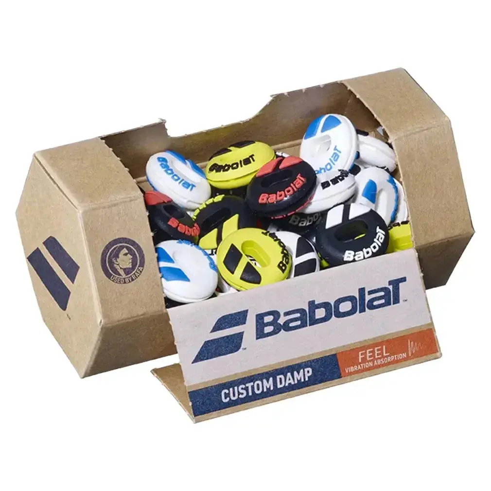 Unisex Standard Rubber Tennis Dampeners (X48 Pack) - Custom Box, Racket Protector for Sports Rackets, Vibration Absorption