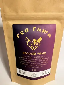 Red Fawn SECOND WIND tea - Butterfly Pea Flower - Yerba Mate - Caffeinated Tea