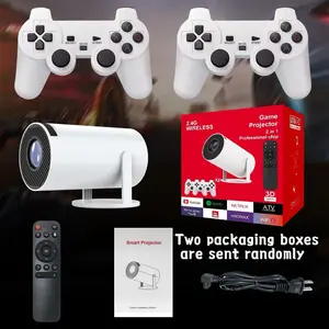 Christmas Gift,4K 3D Game Projector, Android 11 WiFi 6 BT5.0 Home Theater Projector, Wireless Mini Projector with Game Function for Home Use Audio round design round design android tv smart projector