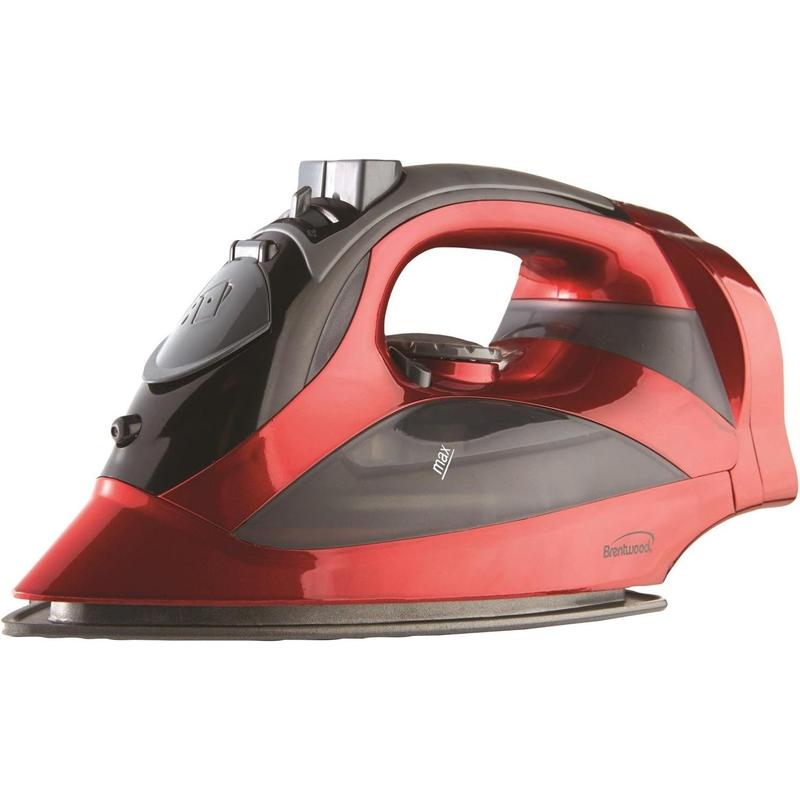 Brentwood MPI-59R Non-Stick Steam Iron with Red Retractable Cord