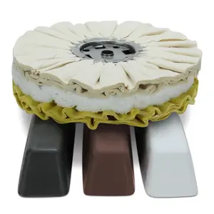 Aluminum Buffing and Polishing Kit - 10” Airway Buffs and Compound, 6 Pc
