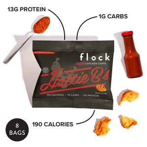 Hattie B's Hot Nashville Chicken Skin Chips 8 Pack Snack Crispy