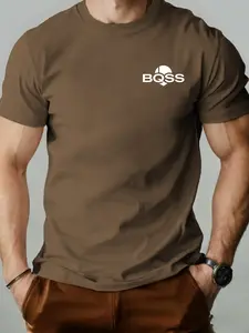 Men's Casual Long Sleeve Slim Fit T-Shirt, Geometric Pattern, Business & Gym Wear, Street Style, Daily Commute, Versatile Top