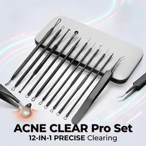 Pimple Tool Kit, 10 Pcs Blackhead Remover Zit for Blemish, Teenitor Blackhead Extractor and Pimple Tool Safe Treatment Zit Acne Kit Black Head Extractions Tool Comedone Extractor
