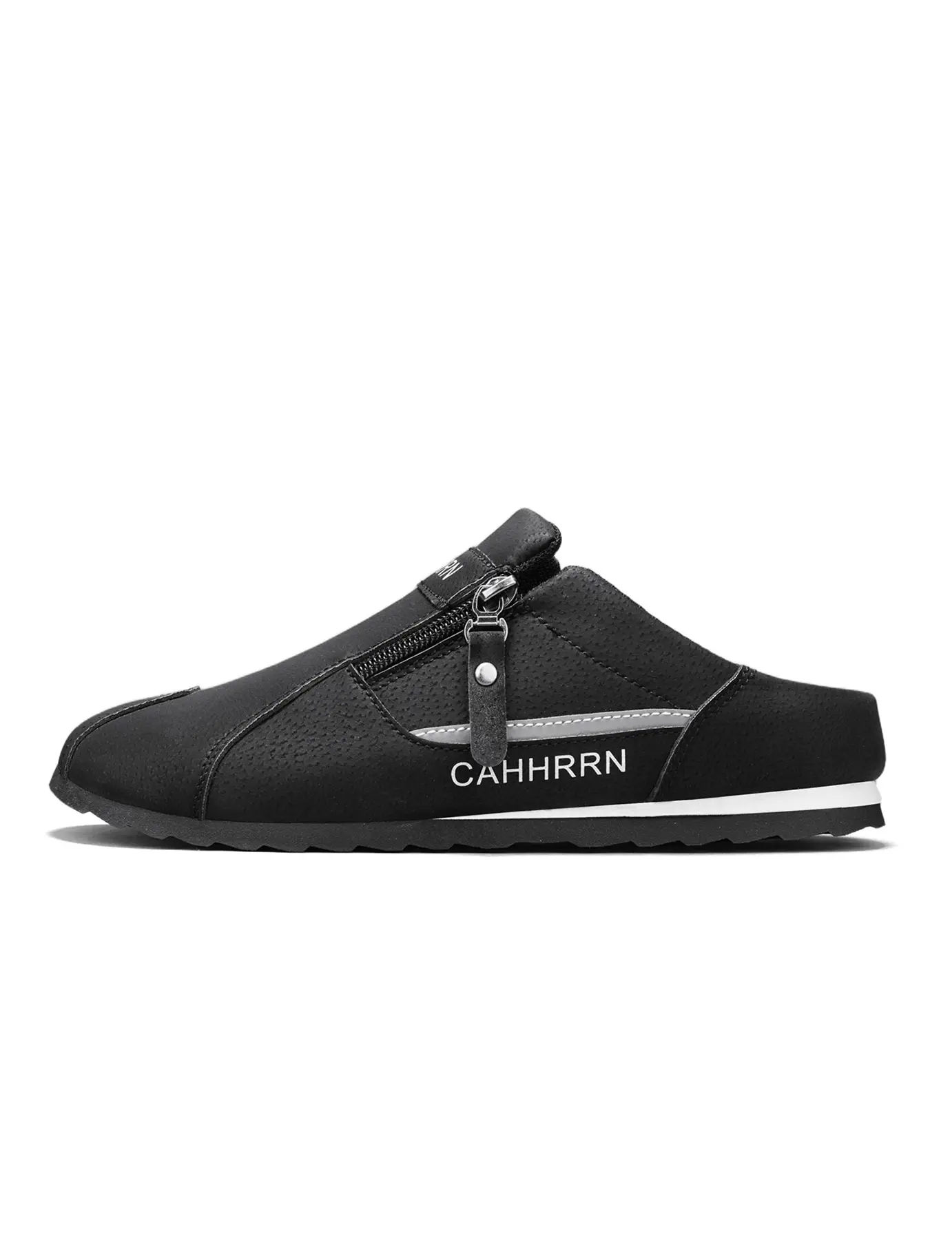 Men Lightweight Mule Casual Walking Shoes, Leather Upper with Mesh Lining, Wear-resistant & Comfortable, Daily Commute Footwear