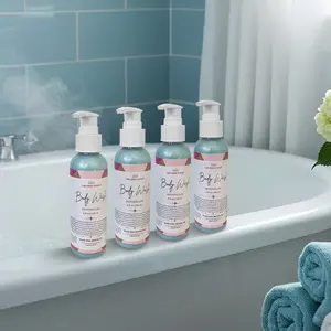 4 Pack Seychelles Hyaluronic Acid Body Wash for Soft Moisturized Skin