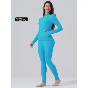 【Golden Zipper】【Gardenia Fragrance】Soft Brushed Women's Sporty Tracksuit Set , Golden Zipper Jacket with Pockets & Yoga Pants, Thumbholes Design, Casual Wear for Women, Fitness Suit,#fyp#leggings
